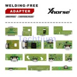 Full Set XDNPP0CH 16pcs Xhorse Solder-Free Adapters and Cables Work with VVDI Prog/ MINI PROG and KEY TOOL PLUS
